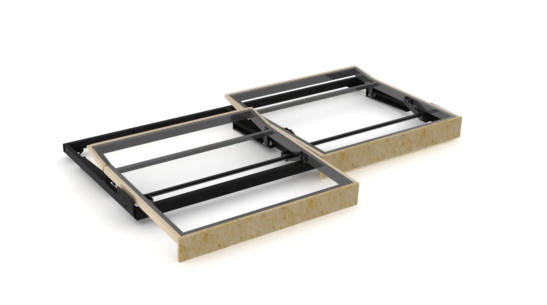 SINGLE-BED 01 Mechanism Double Opening Triple